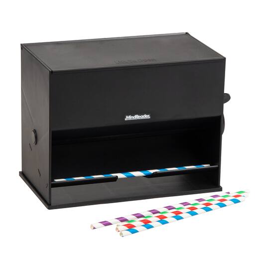 Mind Reader Black Plastic Straw & Pencil Dispenser